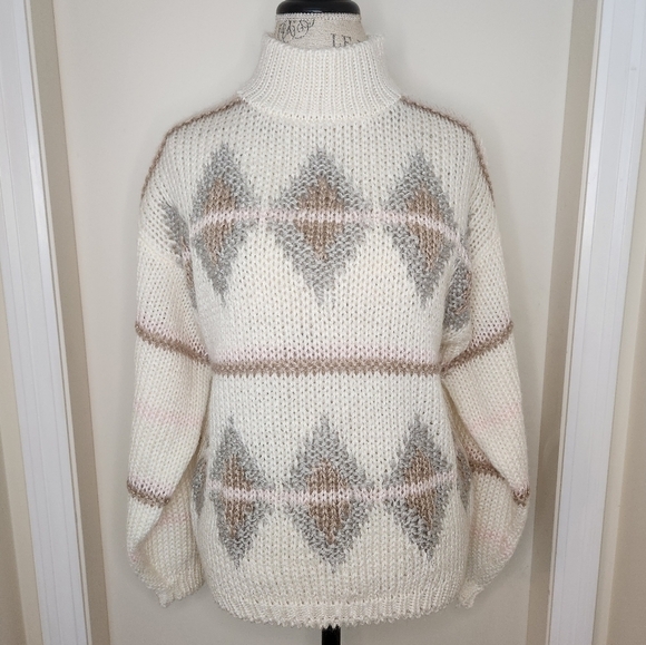 Vintage Sweaters - 80s Scandanavian Winter Sweater